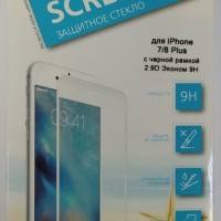 Защитное стекло для i-Phone 7 Plus/8 Plus Smartbuy Light чёрное