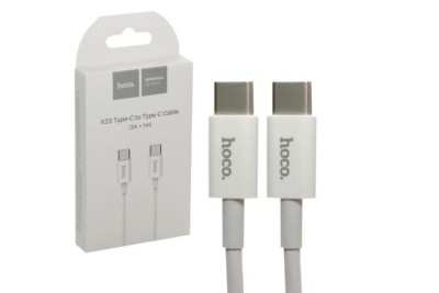 Usb Кабель-зарядка Type-C на Type-C Hoco X23 1м 3A белый Usb Кабель-зарядка Type-C на Type-C Hoco X23 1м 3A белый