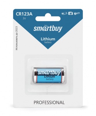 Литиевый элемент питания Smartbuy CR123A/1B (12/144) SBBL-123A-1B Литиевый элемент питания Smartbuy CR123A/1B (12/144) SBBL-123A-1B