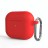 Силиконовый чехол для AirPods 3 c карабином красный