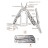 Мультитул NexTool Knife Pro, 16 инструментов, нержавеющая сталь, серый